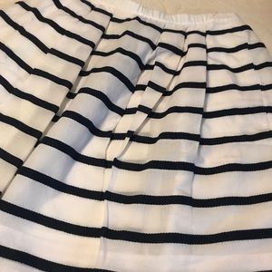 Navy and white stripe skirt
